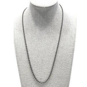 Sterling Silver 925 Italy Rope Chain Necklace 20" in Twisted Link Classic 11g